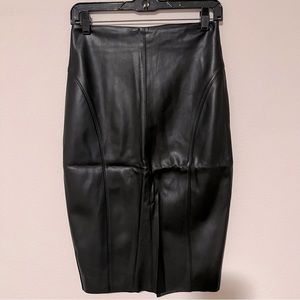 Express High Waisted Faux Leather Pencil Skirt
